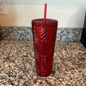 Starbucks Holiday Limited Edition 2021 Red Jeweled Tumbler 24 oz